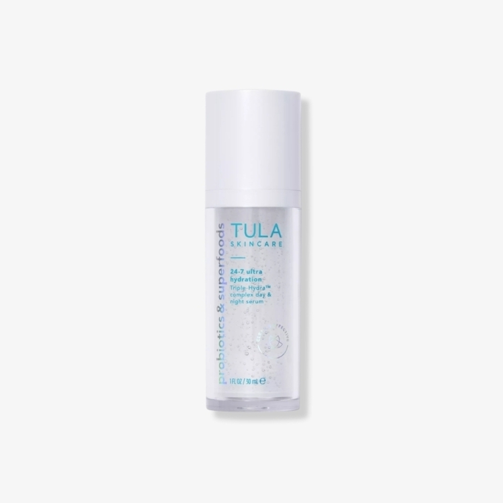 Tula Skincare 24-7 Hydration Gel with White and Blue Accents